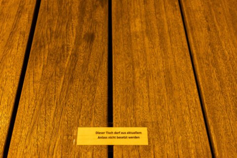 Tisch zur Coronazeit