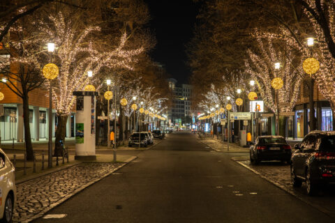 Potsdamer Platz in Berlin bei Nacht
