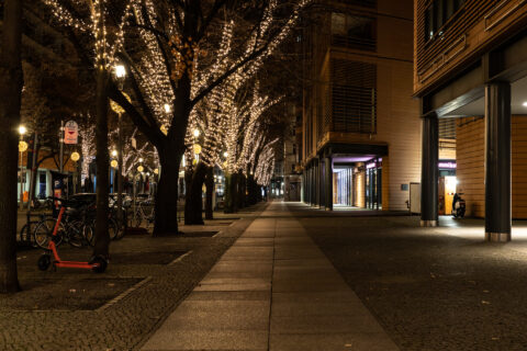 Potsdamer Platz in Berlin bei Nacht