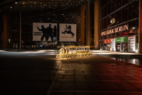 Marlene Dietrich Platz Berlin bei Nacht - Potsdamer Platz