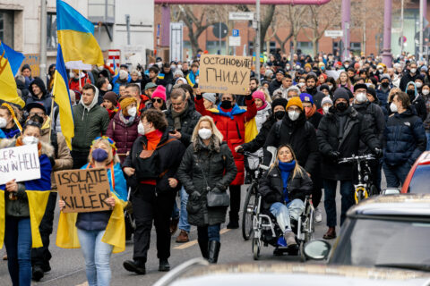 Demo in Berlin - Ukraine Krieg - Anti Kriegsdemo