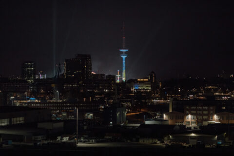 Hamburg Skyline in der Nacht