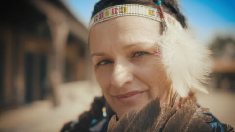 Native American Girl Portrait Foto